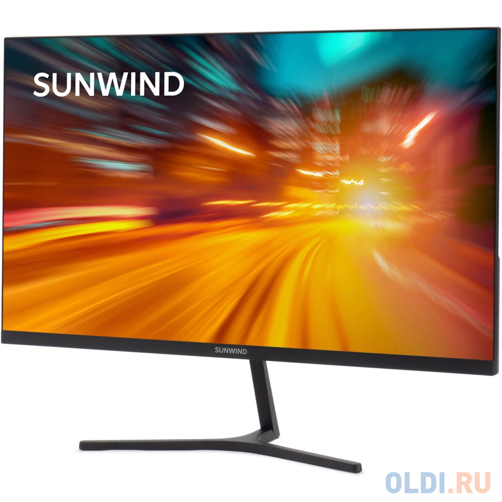 Монитор SunWind 23.8" SM-24FI223 черный IPS LED 6ms 16:9 HDMI M/M матовая 250cd 178гр/178гр 1920x1080 100Hz VGA DP FHD 3.0кг