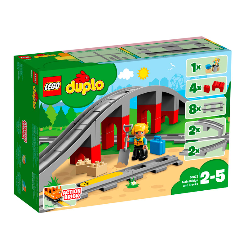 Конструктор Lego Duplo Железнодорожный мост 26 дет. 10872 в Москвe