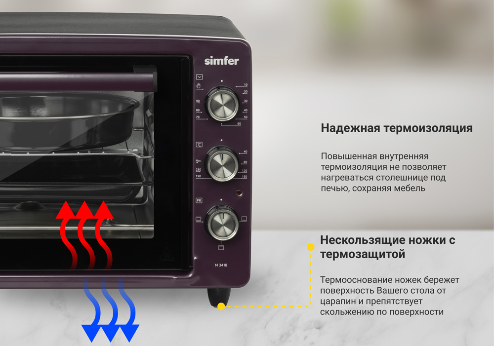 Мини-печь Simfer M3418 ALBENI Comfort, 3 режима работы