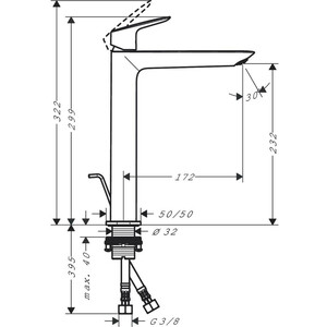 Смеситель для раковины Hansgrohe Logis Fine хром (71258000)