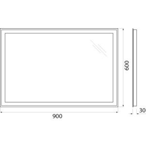 Зеркало BelBagno Spc-Grt 90х60 с подсветкой, кнопочный выключатель (SPC-GRT-900-600-LED-BTN) в Москвe