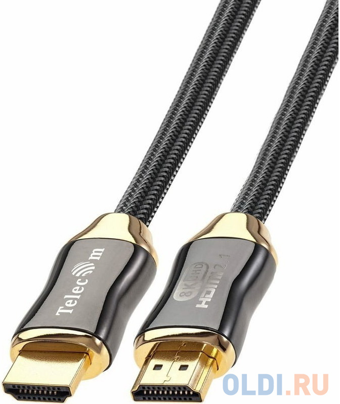 Кабель HDMI 19M/M,ver. 2.1, 8K@60 Hz 1m метал разъемы, Telecom <TCG365-1M> в Москвe