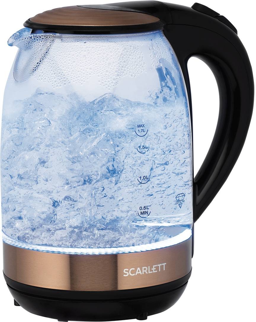 Чайник электрический Scarlett SC-EK27G81 бронзовый/черный, стекло