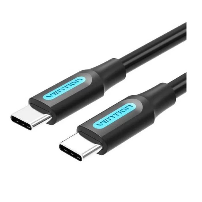 Кабель USB Type-C-USB Type-C, быстрая зарядка, 3А, 60 Вт, 3 м, черный, Vention (COSBI)