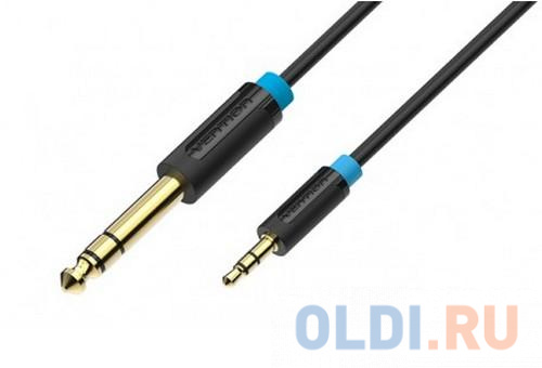 Кабель соединительный 2.0м Vention 6.5 Jack (M) - 3.5 Jack (M) BABBH