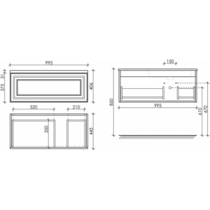 Тумба под раковину Sancos Very 100х45 Beige Soft (VR100RCE)