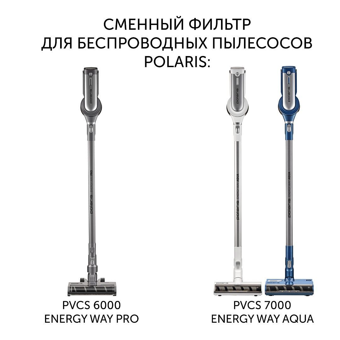 Фильтр PVCSF 7060 для беспроводных пылесосов Polaris PVCS 7000 Energy WAY AQUA/PVCS 6000 Energy WAY PRO в Москвe