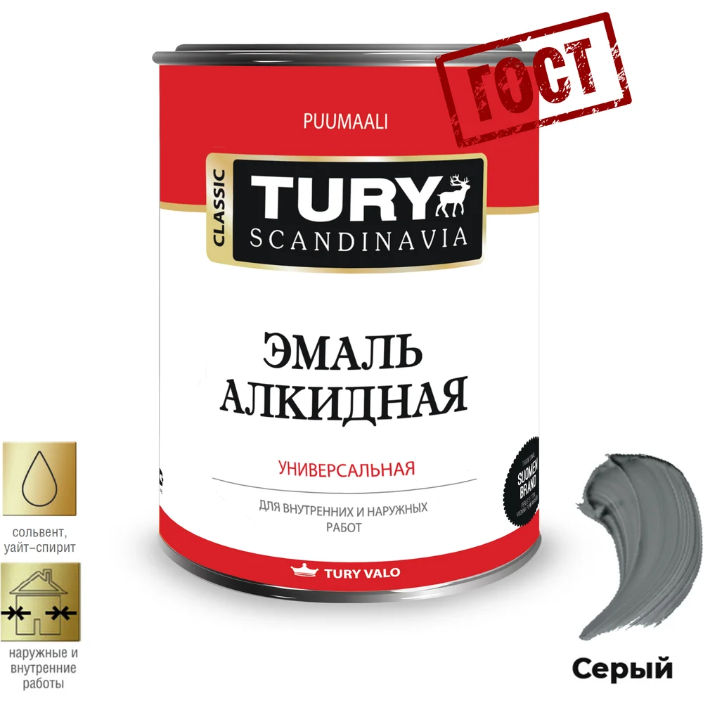 Алкидная эмаль TURY