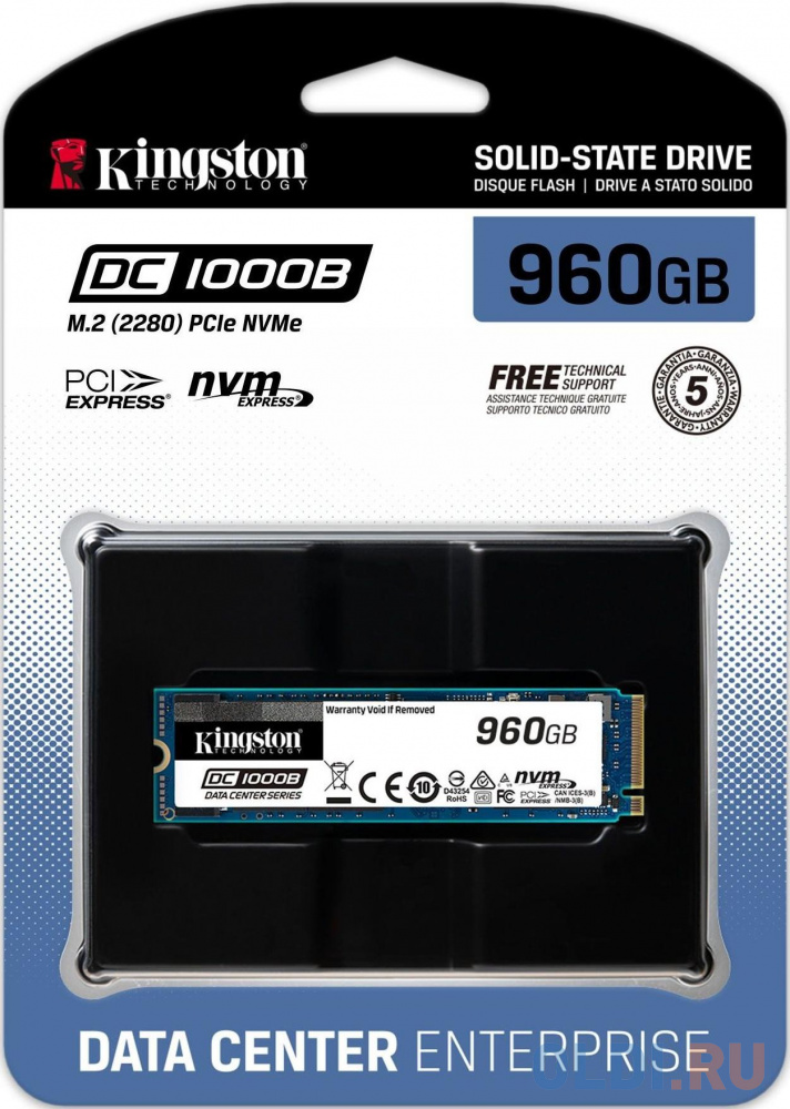 SSD накопитель Kingston DC1000B 960 Gb PCI-E 3.0 x4 SEDC1000BM8/960G