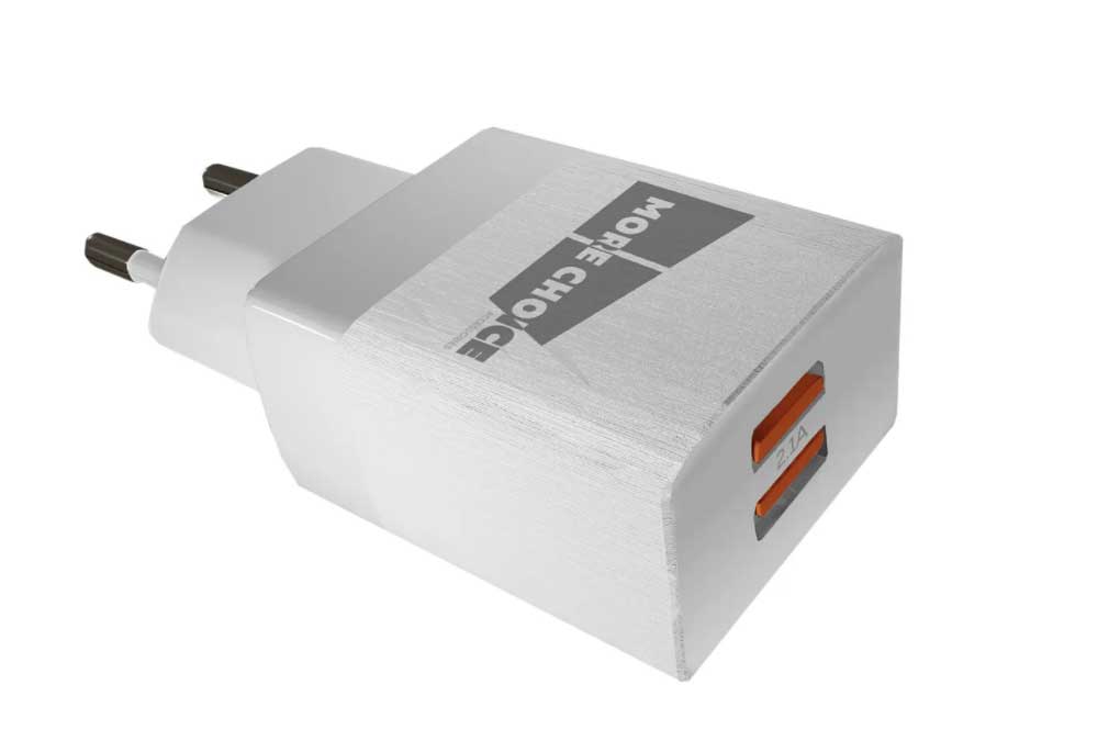 Сетевое зарядное устройство More choice 2USB 2.1A для Lightning 8-pin NC24i (White)