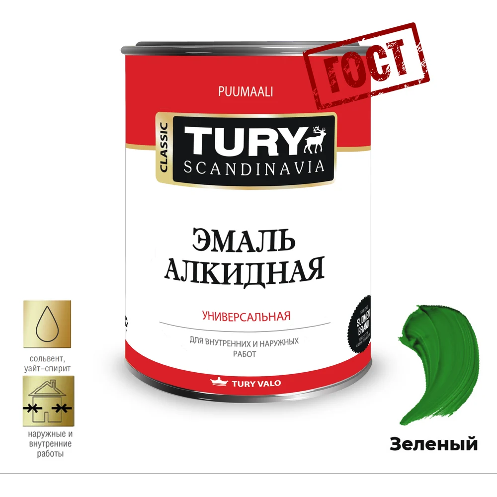 Алкидная эмаль TURY