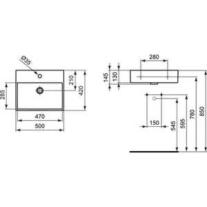 Раковина Ideal Standard Strada 50х42 (K077701)