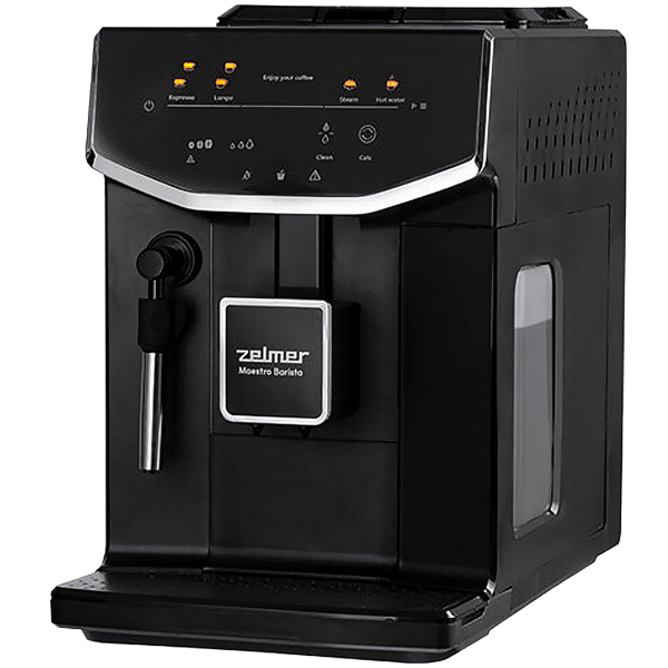 Кофеварка автоматическая ZELMER Maestro Barista ZCM8121, 1.55 кВт, кофе молотый / зерновой, 2 л, капучинатор, черный (71705258P)