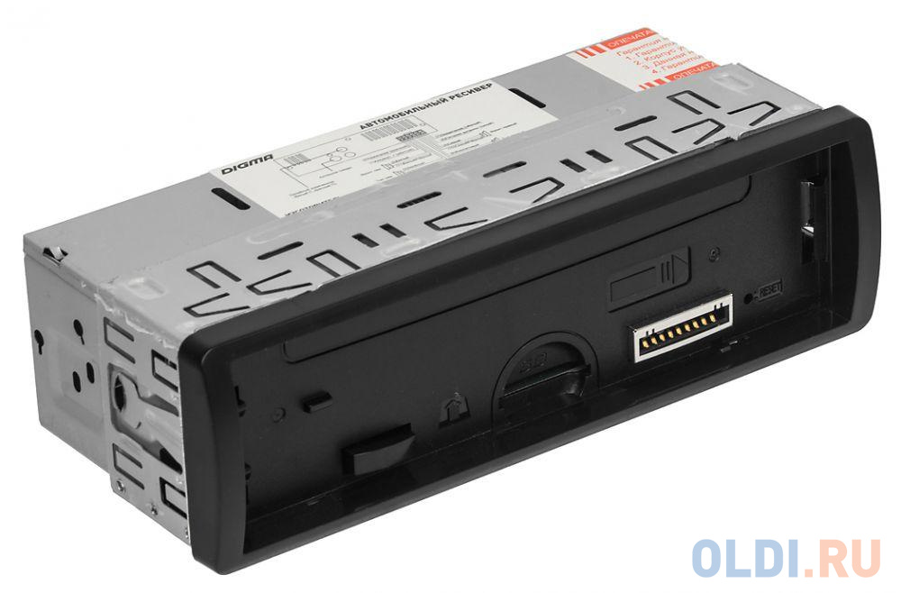 Автомагнитола Digma DCR-400B USB MP3 FM 1DIN 4x45Вт черный