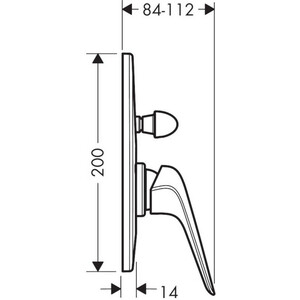 Смеситель для ванны Hansgrohe Novus для механизма 31741180, хром (71047000)