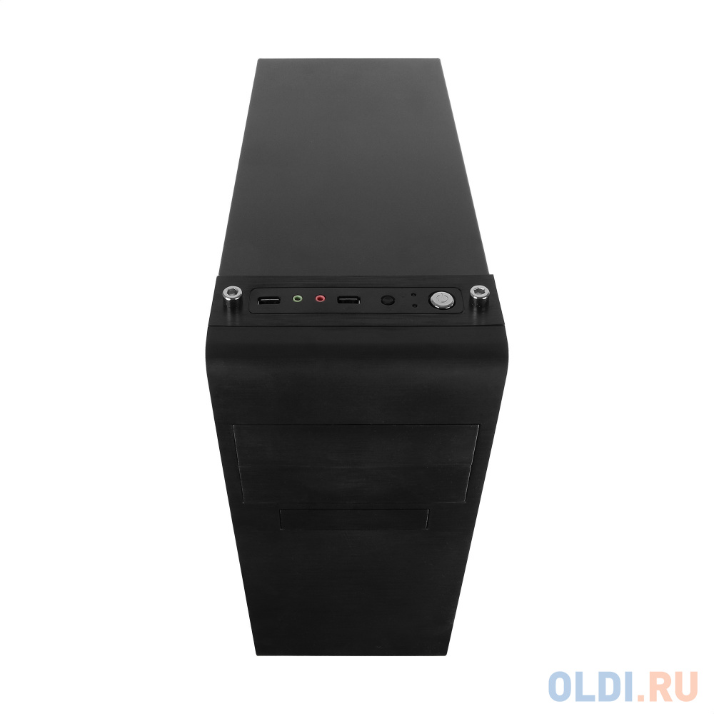 Корпус Miditower ExeGate UN-603-UN600 (ATX, БП UN600 с вент. 12см, 2*USB, аудио, черный)