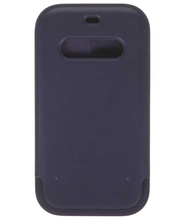 Чехол MagSafe для iPhone 12 Pro Max Leather Sleeve with MagSafe - Deep Violet