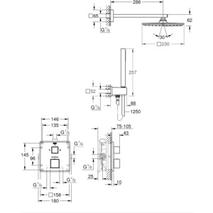 Душевая система Grohe Grohtherm Cube с термостатом, хром (34741000) в Москвe