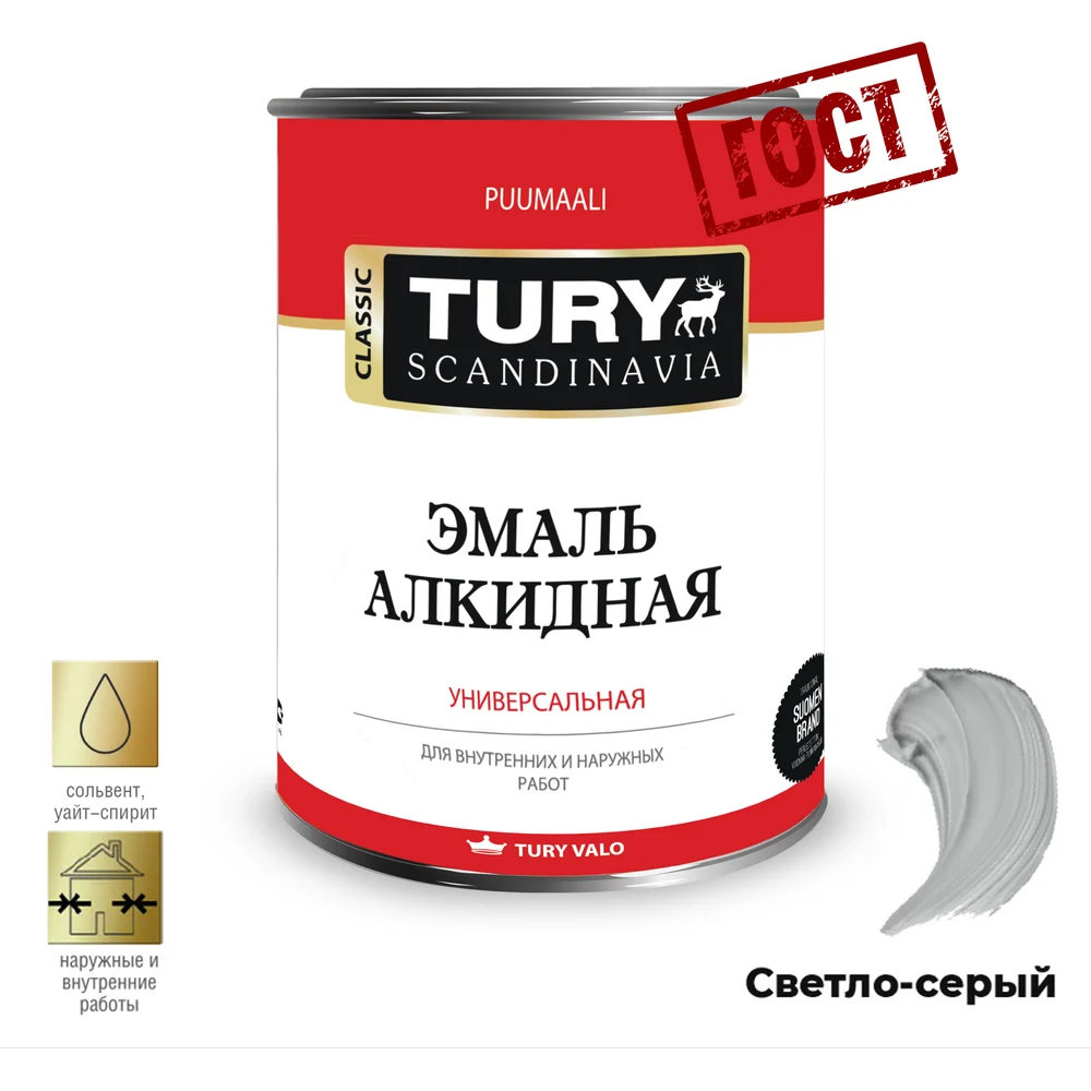 Алкидная эмаль TURY