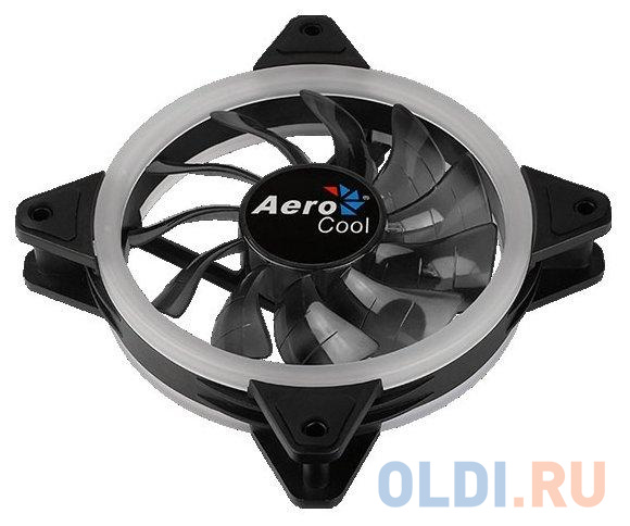 Вентилятор Aerocool REV RGB , 120x120x25мм, 16,8 млн. цветов, RGB подсветка в виде двойного кольца, 3-Pin, 1200 об/мин, 41,3 CFM, 15,1 дБА в Москвe