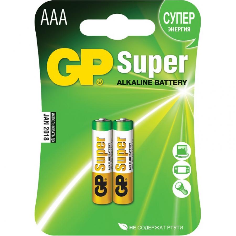 Батарейка GP Super Alkaline 24A LR03 AAA (2шт.) в Москвe