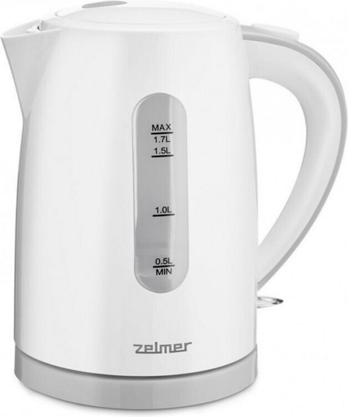 Чайник Zelmer ZCK7616S 1.7л. 2200Вт, закрытая спираль, пластик, белый (71504445P)