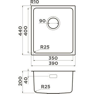 Кухонная мойка Omoikiri Tadzava 39-U/I-LG светлое золото (4993262)