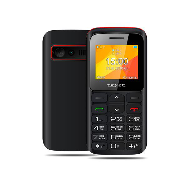 Мобильный телефон teXet TM-B323 черный/красный