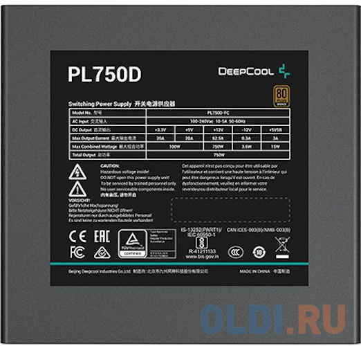 Блок питания 550W Deepcool PL550 (R-PL550D-FC0B-EU)