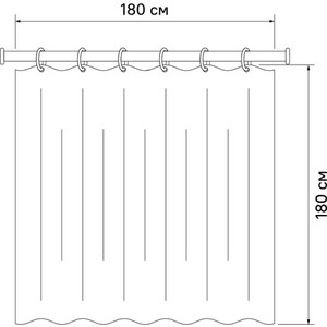 Штора для ванной IDDIS Basic 180x180, бирюзовая (B05P218i11)