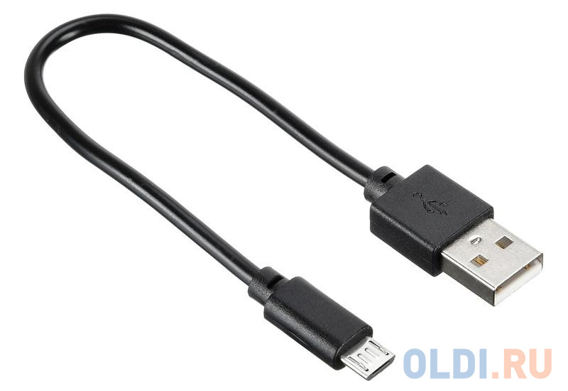 Кабель microUSB 0.15м Digma 1084547 круглый черный