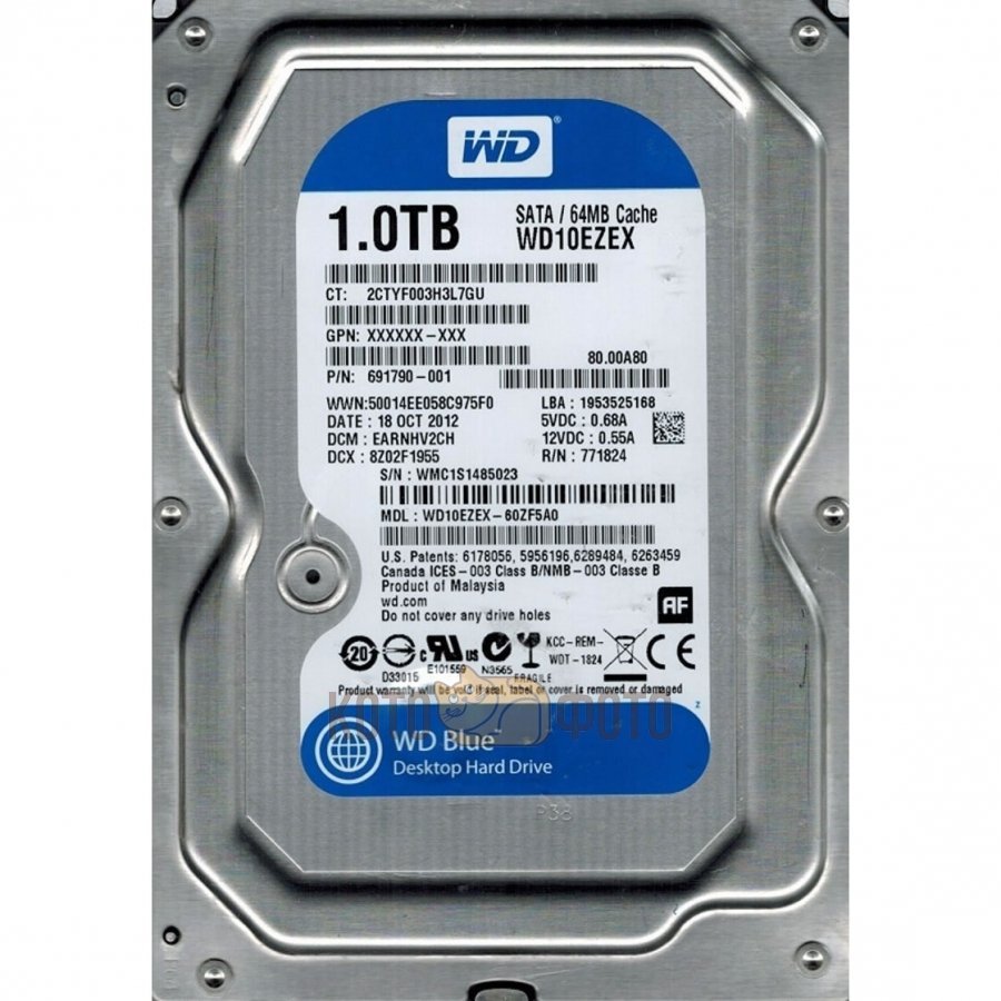 Жесткий диск WD Blue 1Tb WD10EZRZ