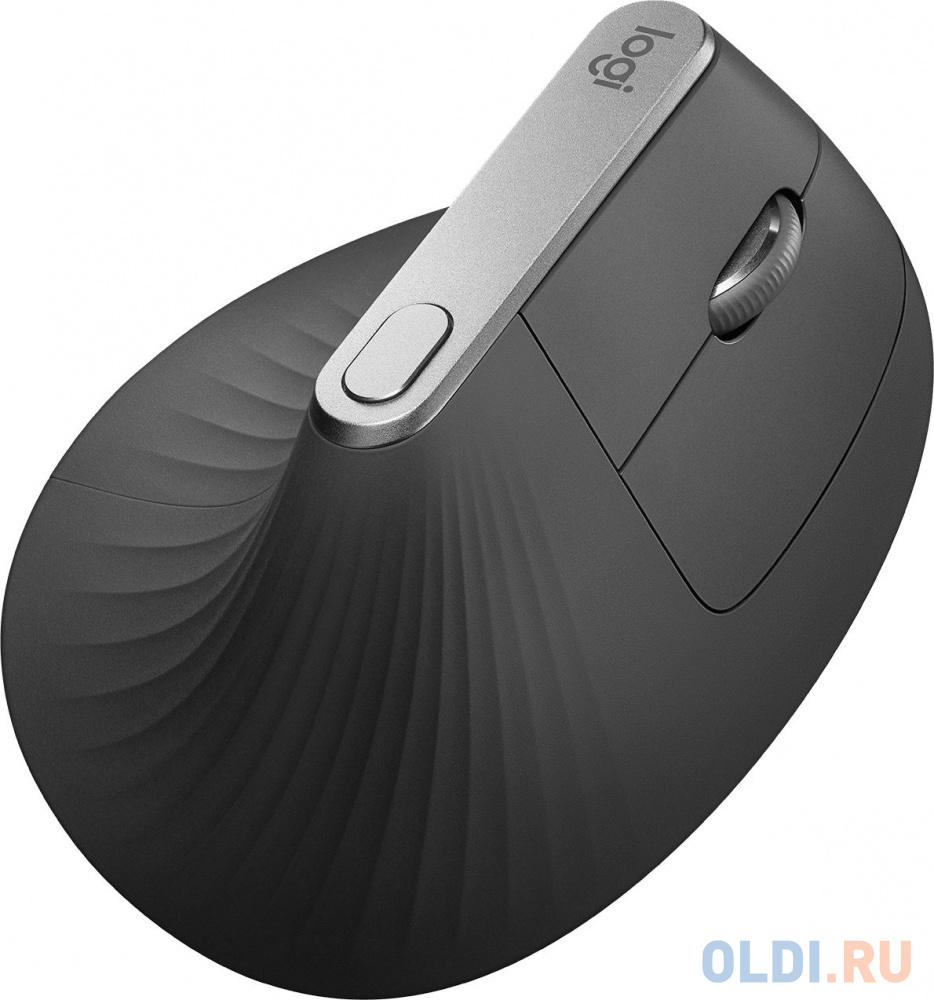 Мышь Logitech MX Vertical черный/серебристый оптическая (4000dpi) беспроводная BT/Radio USB (4but)