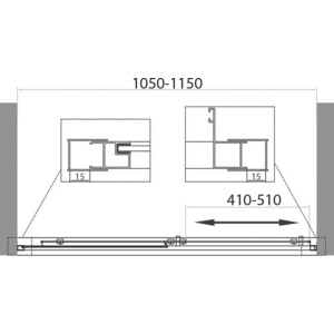 Душевая дверь BelBagno Unique BF-1 100-115x190 рифленая Punto, хром (UNIQUE-BF-1-100/115-P-Cr) в Москвe