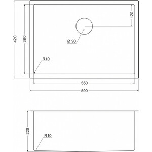 Кухонная мойка EMAR EMB-132 PVD Nano Dark