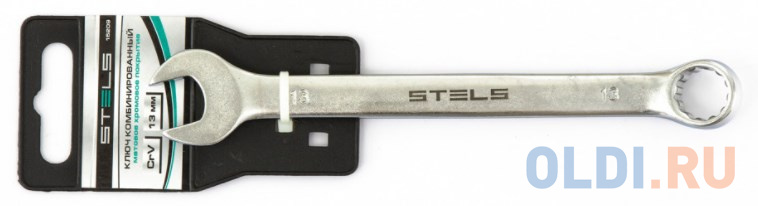Ключ комбинированный, 13 мм, CrV, матовый хром// Stels
