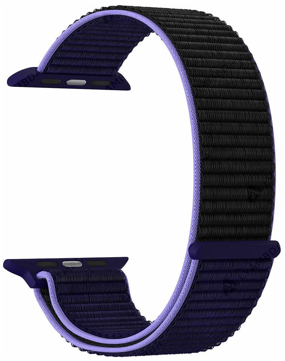 Ремешок Lyambda Vega для Apple Watch, 42-44 мм, нейлон, черный/синий (DS-GN-02-44-43)
