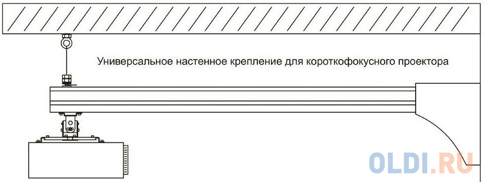 Крепеж Wize WTH130 настенный универсальный длина штанги 130см нагрузка до 20кг в Москвe