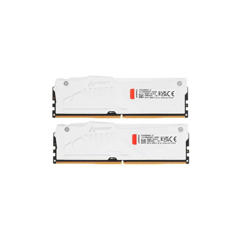 Модуль памяти Kingston Fury Beast White RGB DDR5 DIMM 5600MHz PC-41600 CL40 - 64Gb (2х32Gb) KF552C40BWAK2-64