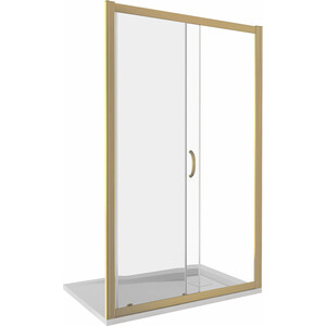 Душевая дверь Good Door Jazz WTW 130х185 прозрачная, золото (WTW-130-C-G) в Москвe