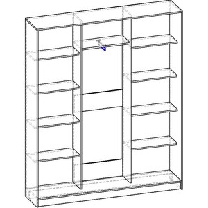 Шкаф-купе БАРОНС ГРУПП Стандарт зеркало 3 250x240x40 в Москвe