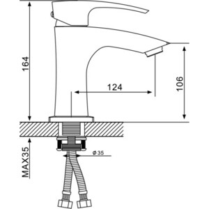 Смеситель для раковины Gappo G1007-7 хром белый (6959477695971)