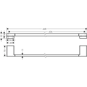 Полотенцедержатель Hansgrohe AddStoris матовый черный (41747670)