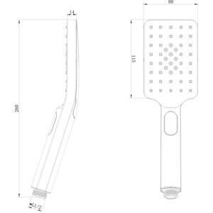 Ручной душ Lemark серый (LM8123GM)