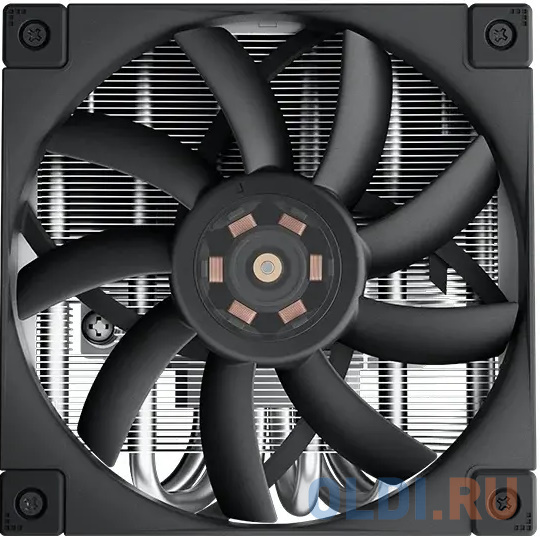 DEEPCOOL AN600 LGA1700/1200/115X/AM5/AM4 низкопрофильный 67mm (18шт/кор, TDP 180W, PWM,  White LED Fan 120mm, 6 тепл. трубок, Copper Base, черный) RET