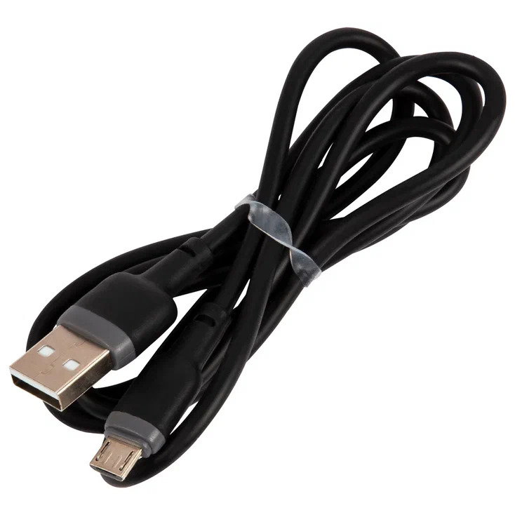 Дата-Кабель Red Line Touch USB - Micro USB, liquid silicone, усиленный коннектор, PD, до 3А, черный
