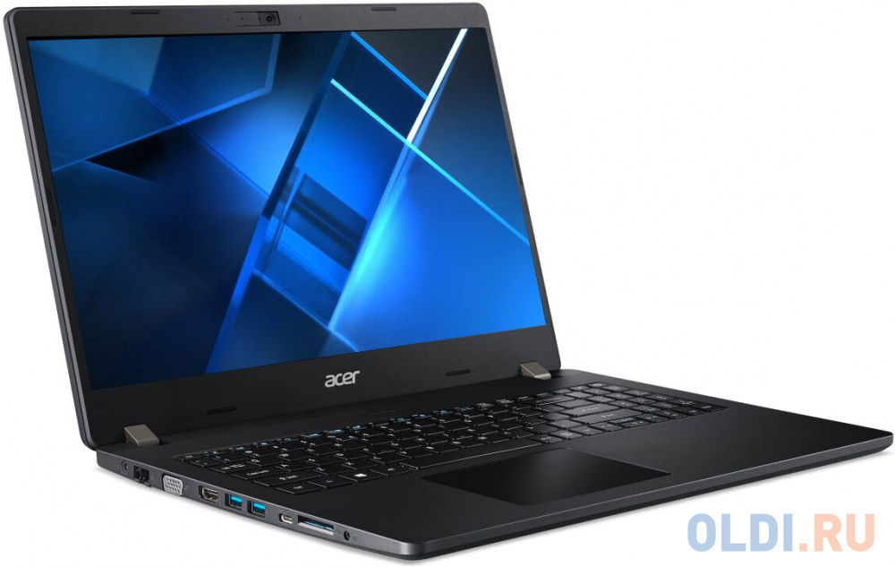 Ноутбук Acer TravelMate P2 TMP215-53-391C Core i3 1115G4 8Gb SSD256Gb Intel UHD Graphics 15.6" IPS FHD (1920x1080)/ENGKBD noOS black WiFi BT Cam