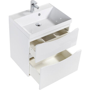 Тумба с раковиной BelBagno Marino-H60 60 bianco lucido (MARINO-H60-600-2C-SO-BL-P, BB600/450-LV-MR-AST)