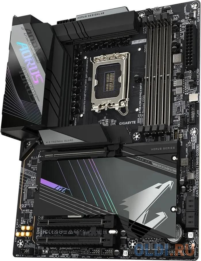 Материнская плата Gigabyte Z790 AORUS PRO X WIFI7 Soc-1700 Intel Z790 4xDDR5 ATX AC`97 8ch(7.1) 5Gigabit RAID+HDMI+DP