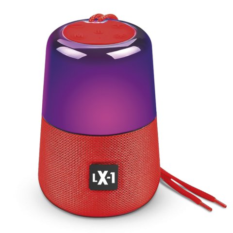 Портативная акустика Velton Park LX-1, 5 Вт, FM, AUX, USB, microSD, Bluetooth, подсветка, красный (LX-1 red)